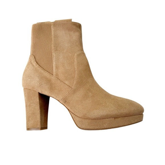 NWT Donald Pliner Labell Suede Platform Chunky Boot Tan Size 10 - Picture 7 of 15